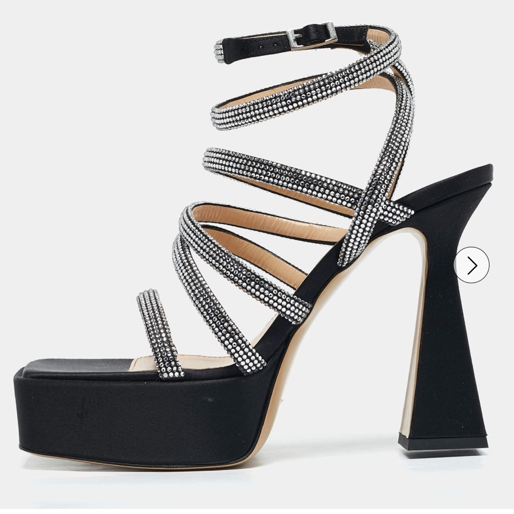 Mach and Mach Sydney platform rhinestone sandals size 36.5
